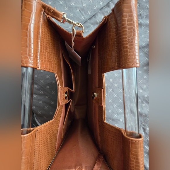 BNWT BEIS Crossbody in cognac croc - Picture 7 of 8